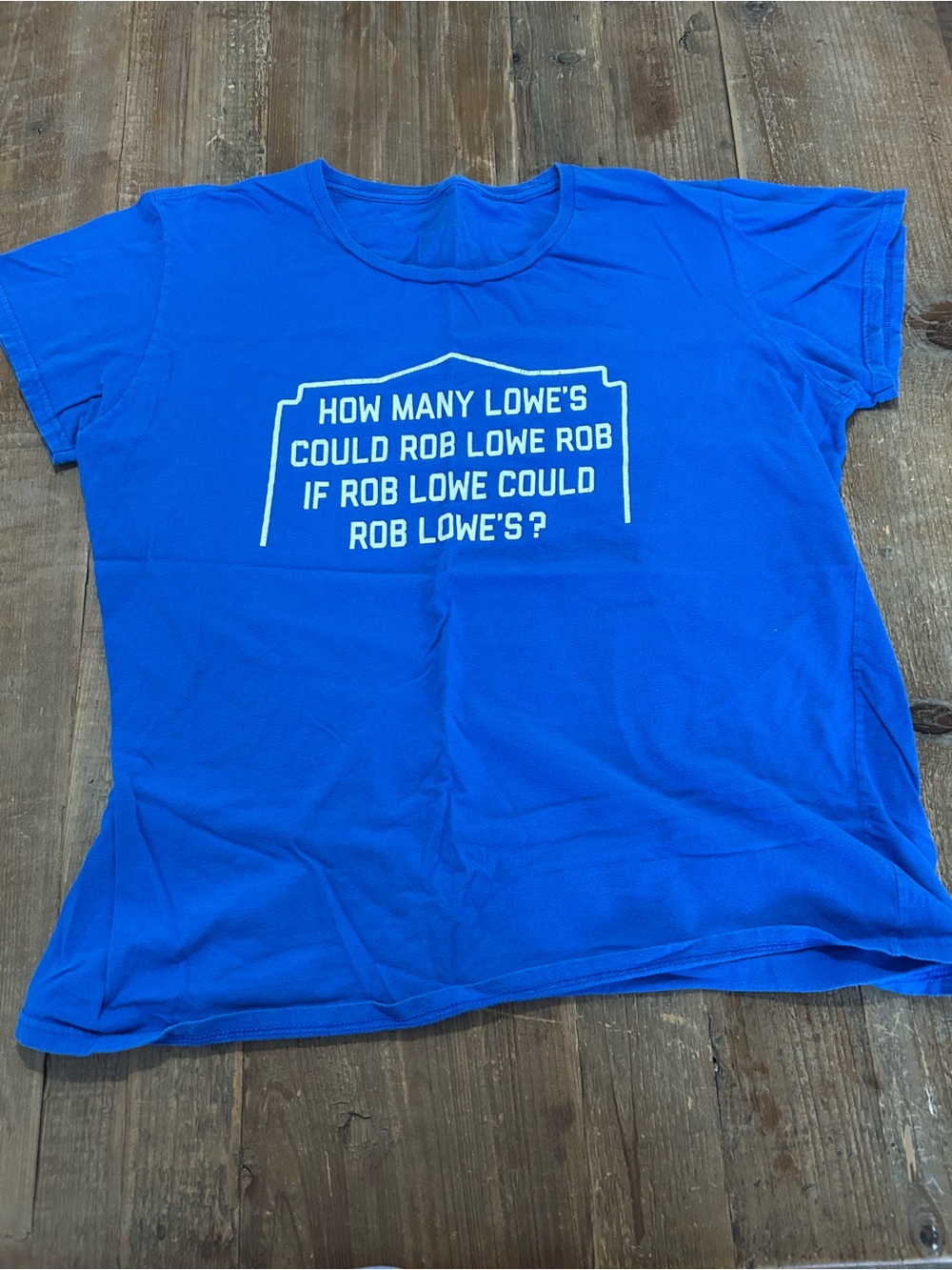Funny Rob Lowe Tee with‎ White Text XL